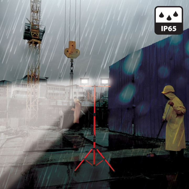 LED-Strahler Velamp 100 W 4000 K 3200 Lm Stativ