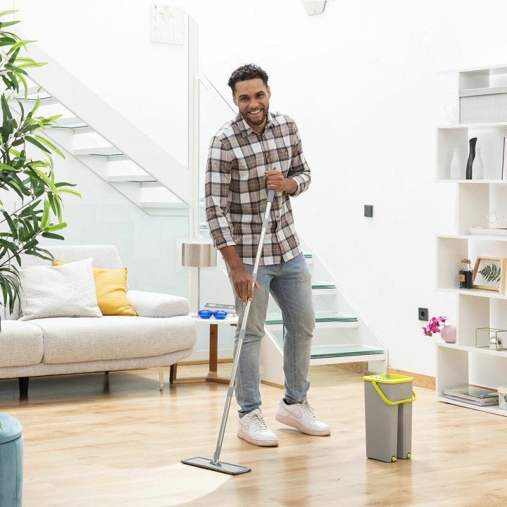 Wischmopp mit Doppeleimer Klirimop InnovaGoods Grau (Restauriert B)