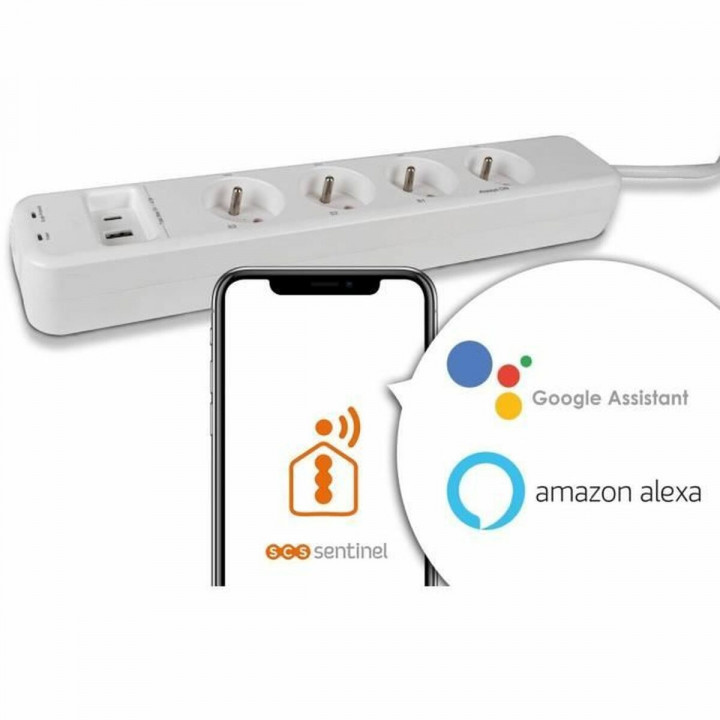 Multipresa con 4 Prese senza Interruttore SCS SENTINEL SmartPlug 240 V