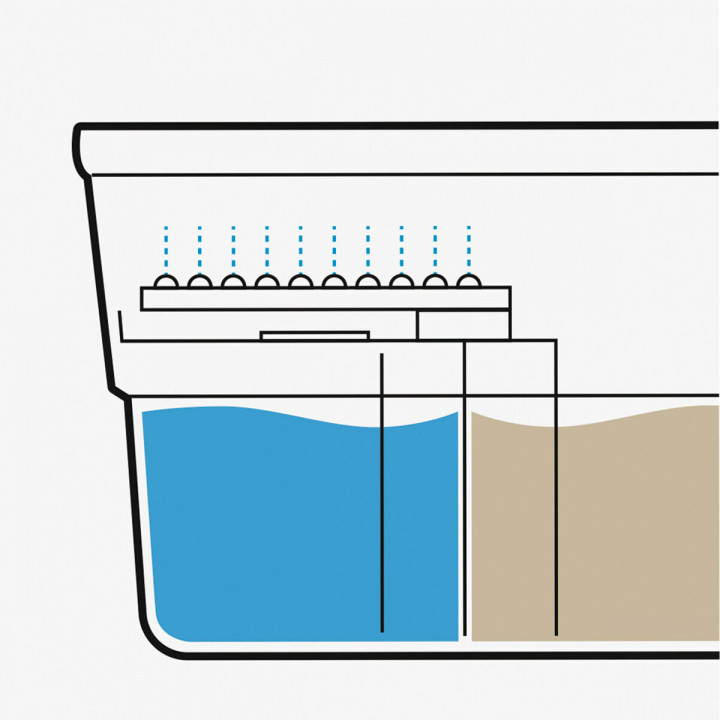 Draaibare dweil met zelfreinigingsfunctie en emmer met 2 vakken Selimop InnovaGoods