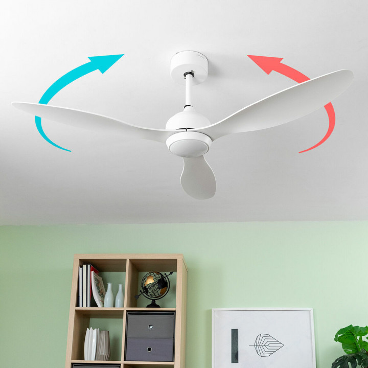 Ventilateur de Plafond avec Lumière Flaled InnovaGoods Blanc 36 W 52" Ø132 cm (Reconditionné A)