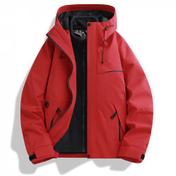 Graphene Outdoor Jacket For Men And Women Threeinone Windproof And Waterproof Hiking Hooded Mountaineering Jacket