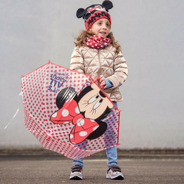 Ombrelli Minnie Mouse Rosso 100 % POE (Ø 71 cm)