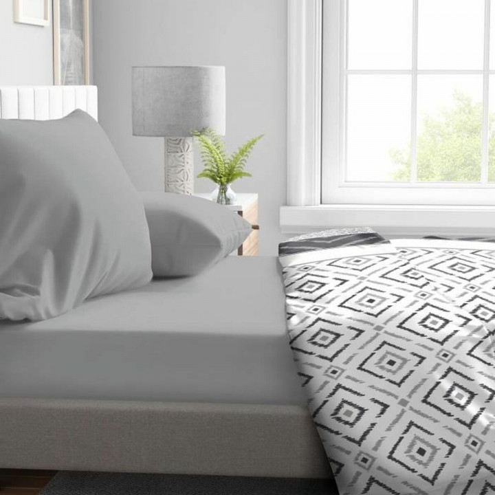 Sábana Bajera Ajustable HOME LINGE PASSION HP71761 Gris Gris claro 90 x 190 + 30 cm