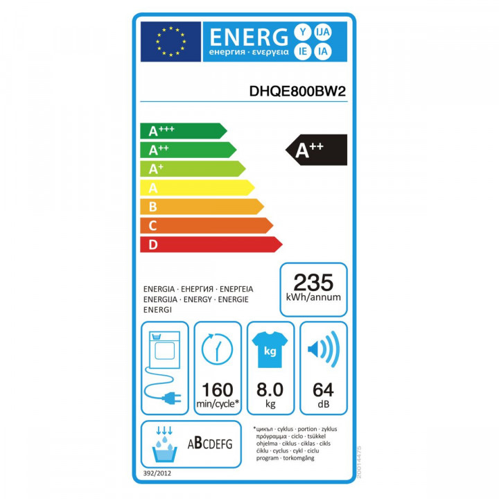 Condensdroger Hisense DHQE800BW2
