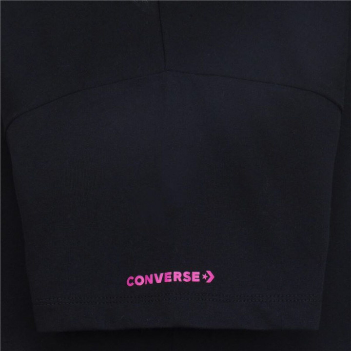 Maglia a Maniche Corte per Bambini Converse Boyfriend Graphicrt Nero