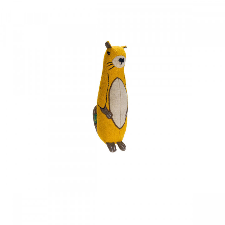 Peluche para perros Hunter Amarillo Algodón 100 % Reciclado Marmota 20 cm