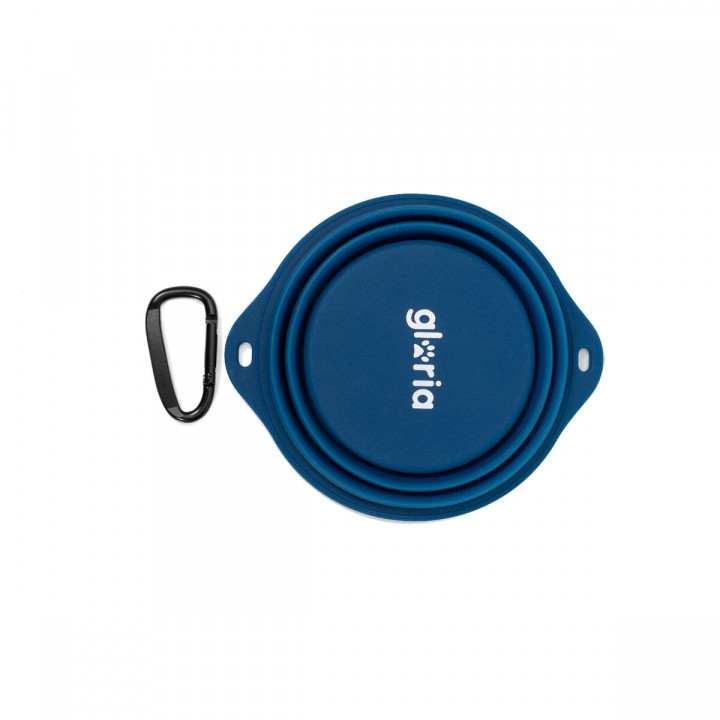 Folding Pet Bowl Gloria Blue Silicone Aluminium 550 ml