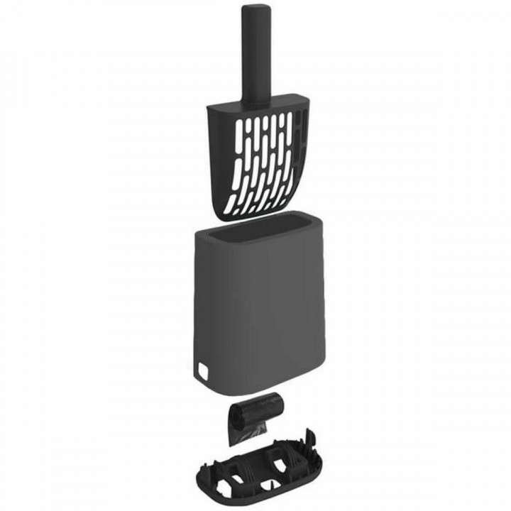 Pelle ramasse poussière Rotho My Pet Anthracite Plastique recyclé