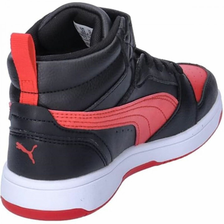 Scarpe Sportive per Bambini Puma Rebound V6 Mid Nero Rosso