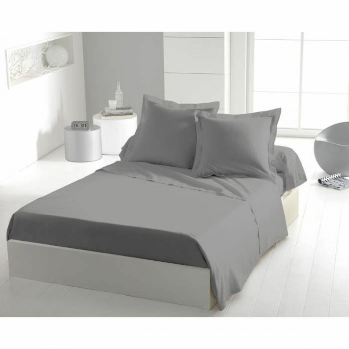 Set beddengoed HOME LINGE PASSION Flat sheet Grijs Eenpersoonsbed 180 x 290 cm