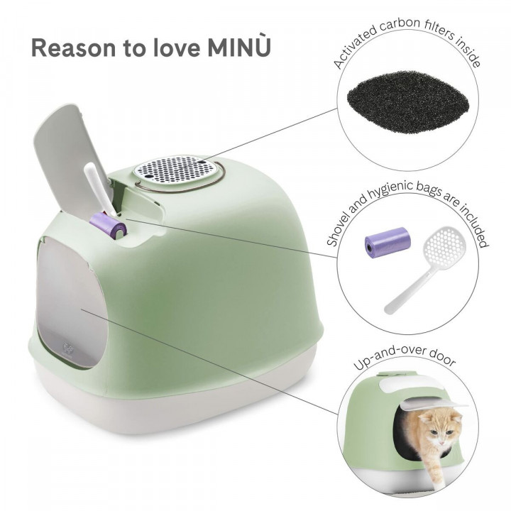 Katzentoilette United Pets grün Polypropylen 40 x 50 cm