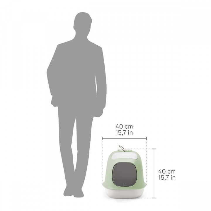 Cat Litter Box United Pets Green polypropylene 40 x 50 cm