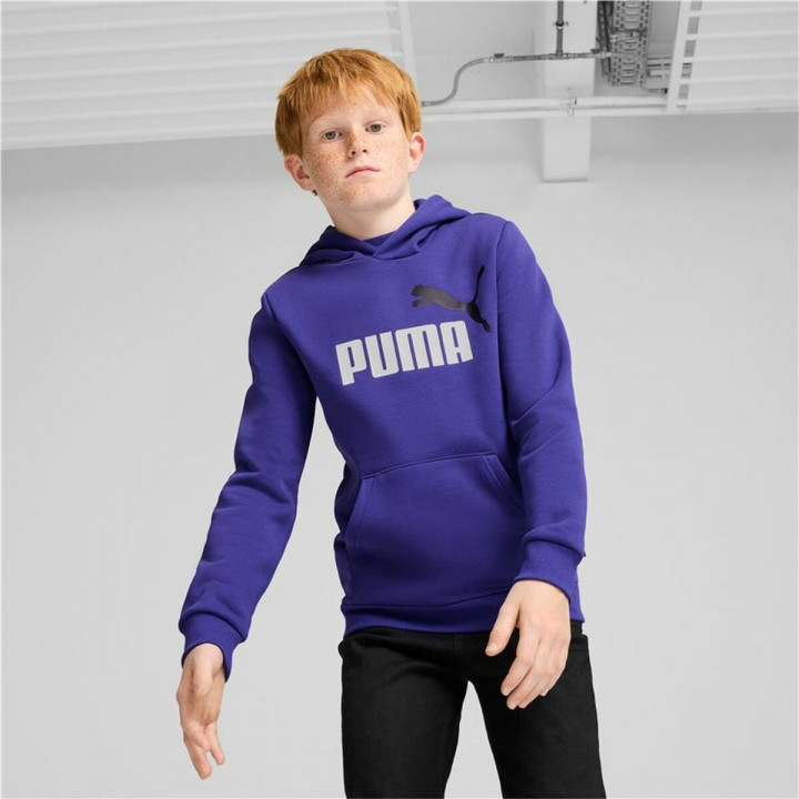 Children’s Hoodie Puma Essentials+ 2 Col Big Logo Blue