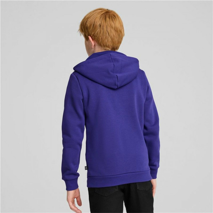 Felpa con Cappuccio Bambino Puma Essentials+ 2 Col Big Logo Azzurro