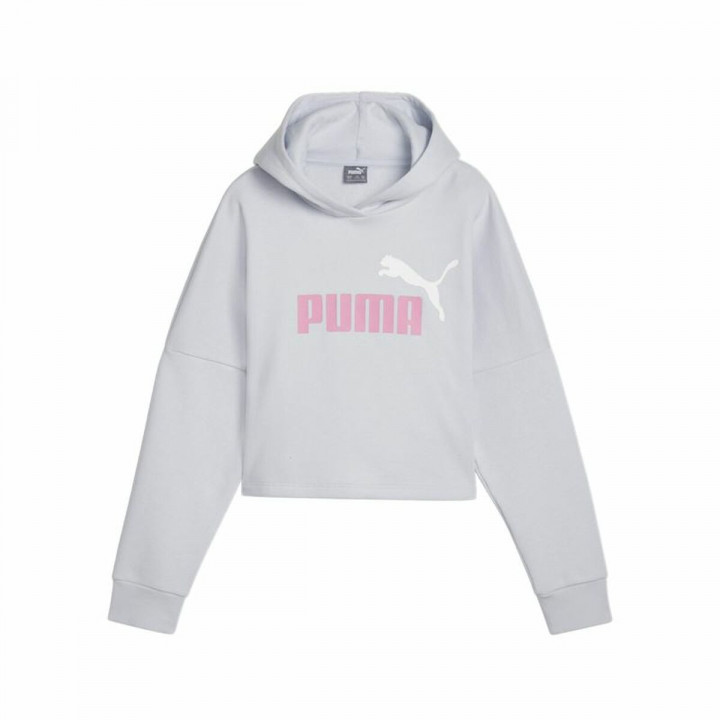 Felpa con Cappuccio da Bambina Puma Ess Logo Cropped Hoodie G