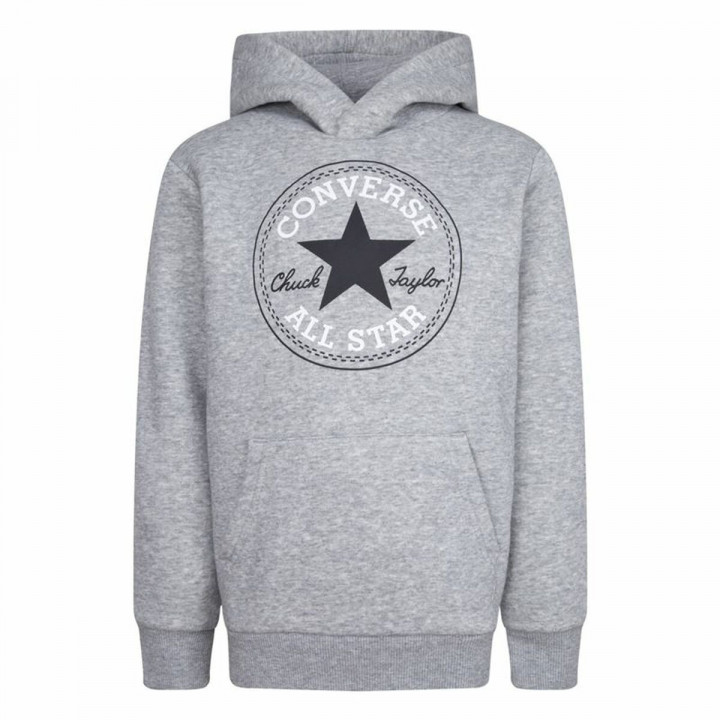 Sudadera con Capucha Niño Converse Chuck Taylor Patch Core Gris claro