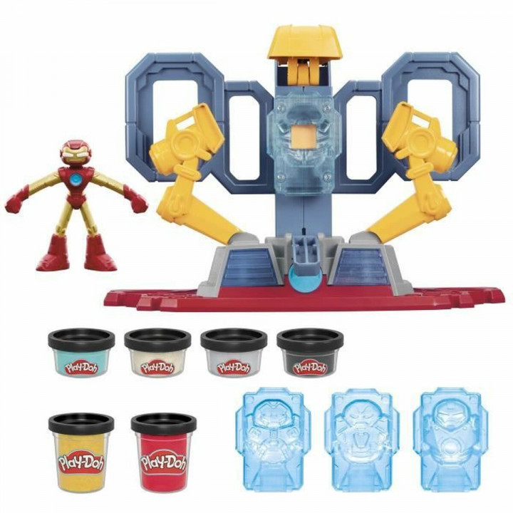 Set di Plastilina Play-Doh Iron Man Armor Factory Giallo