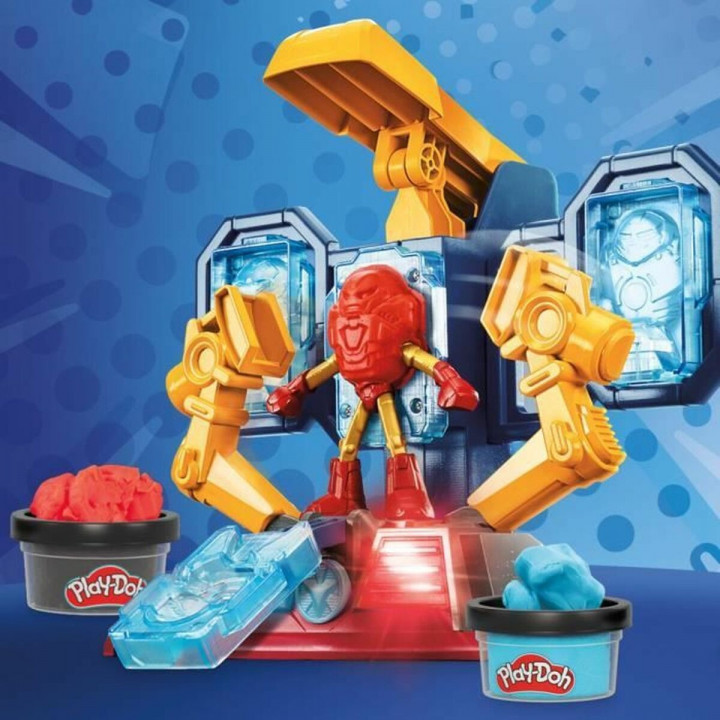 Juego de Plastilina Play-Doh Iron Man Armor Factory Amarillo