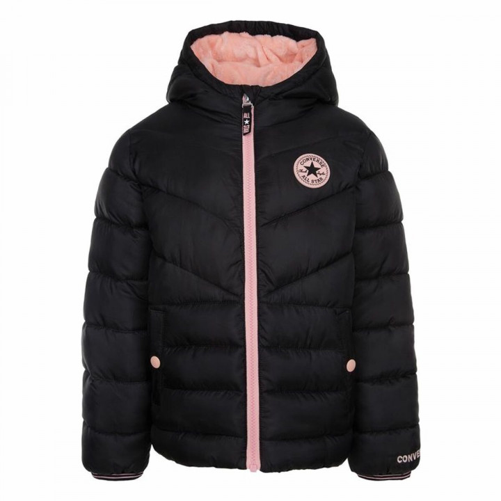 Giacca per bambini Converse Solid Mdwt Puffer Nero
