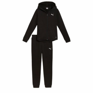 Joggingpak voor kinderen Puma Hooded Sweat Suit Flecce Cl Zwart