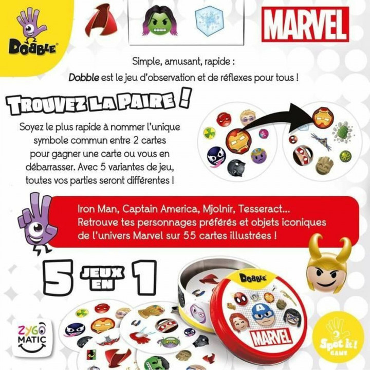 Educatief Spel Asmodee Dobble: Marvel