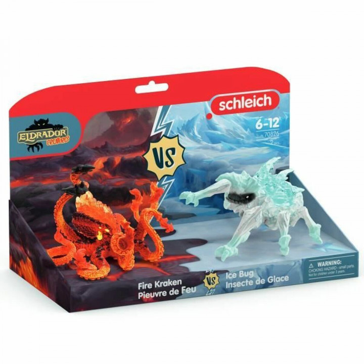 Accessoires voor poppenhuis Schleich Lava Octopus vs Ice Bug Duo