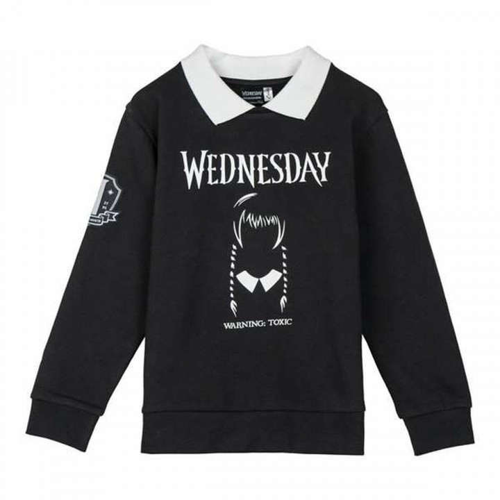 Sweatshirt ohne Kapuze für Mädchen Wednesday Dunkelgrau
