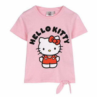 Camiseta de Manga Corta Infantil Hello Kitty Rosa Rosa claro
