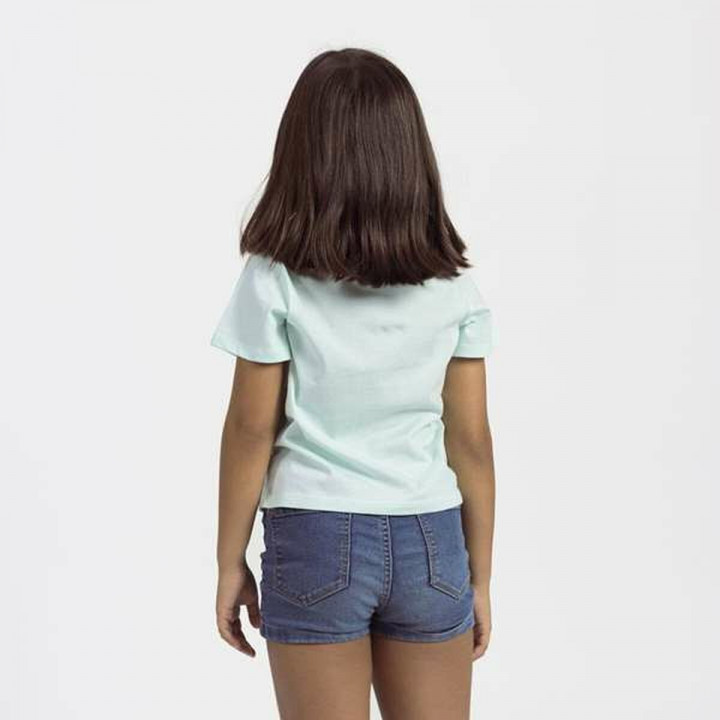 Maglia a Maniche Corte per Bambini Stitch Verde Turchese