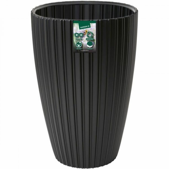 Plant pot Garden ID Fancy Black Polyethylene 40 x 58 cm
