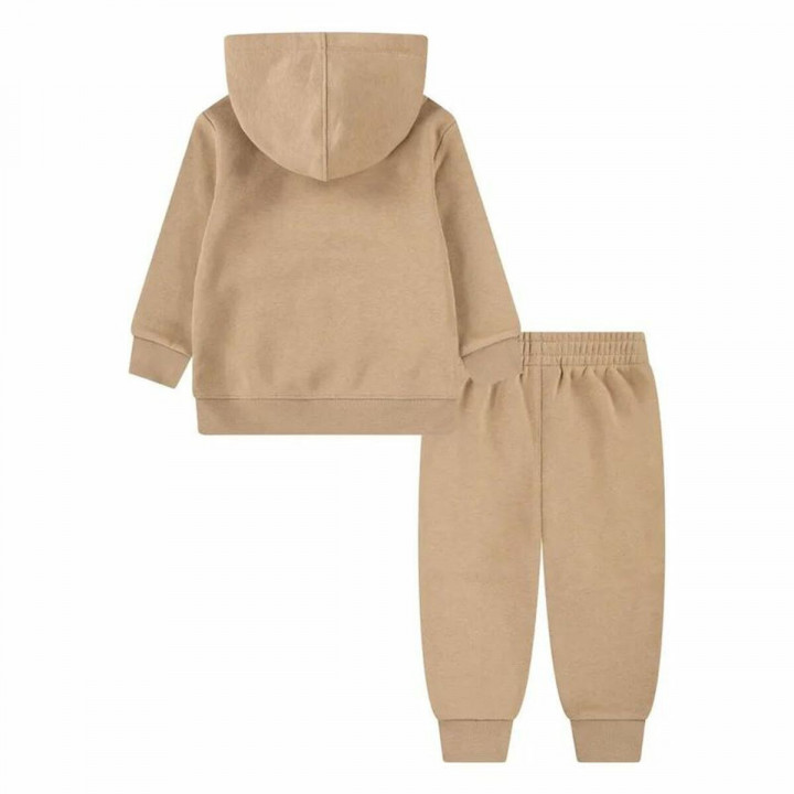 Sportsoutfit voor baby Jordan Brooklyn Fleece Po Set Bruin 2 Onderdelen
