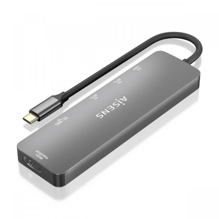 Hub USB Aisens ASUC-6P016-GR Grigio Multicolore