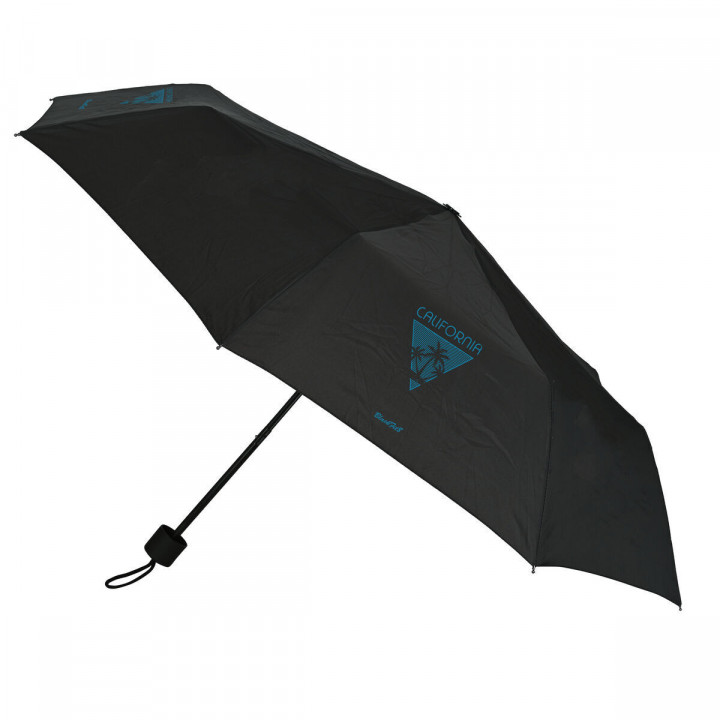 Foldable Umbrella BlackFit8 California Blue Black Ø 98 cm
