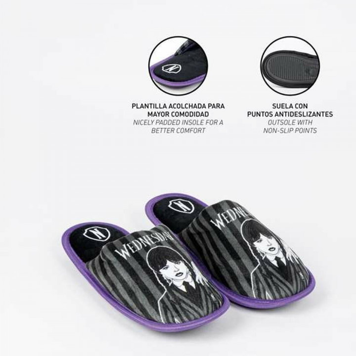 Slippers Voor in Huis Wednesday Zwart