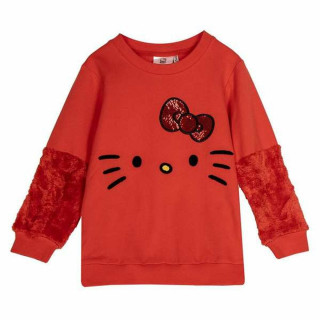 Felpa senza Cappuccio Unisex Hello Kitty Rosso