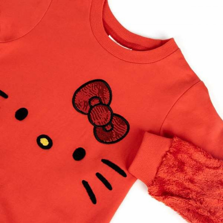 Sudadera sin Capucha Unisex Hello Kitty Rojo