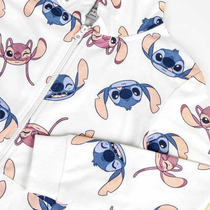 Sweatshirt met Capuchon voor Meisjes Stitch Beige