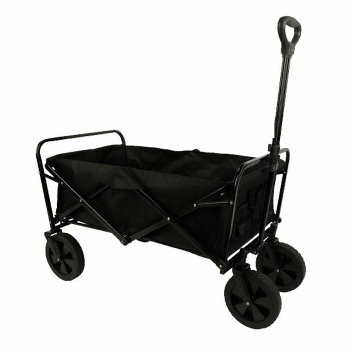 Marbueno Folding Multi-Purpose Trolley Steel 150 KG Black Garden Beach Camping 86X50X59 cm