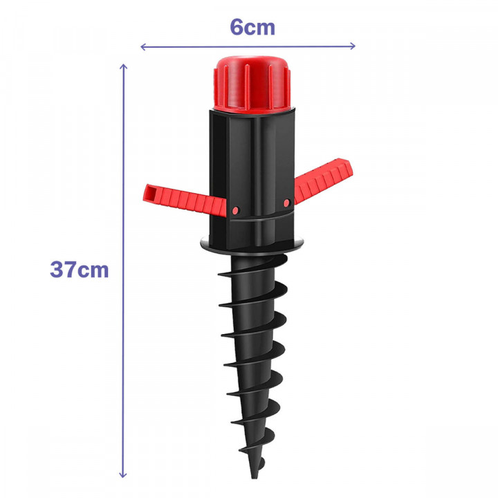 Marbueno Parasol Pincho Plastic Zwart 37x6x6 cm Strand en Tuin 10505