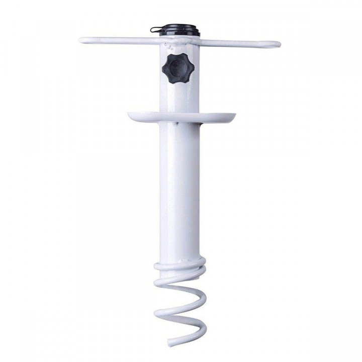 Marbueno Parasol Succion Acier Blanc 35,5x15x6 cm Plage et Jardin 10506