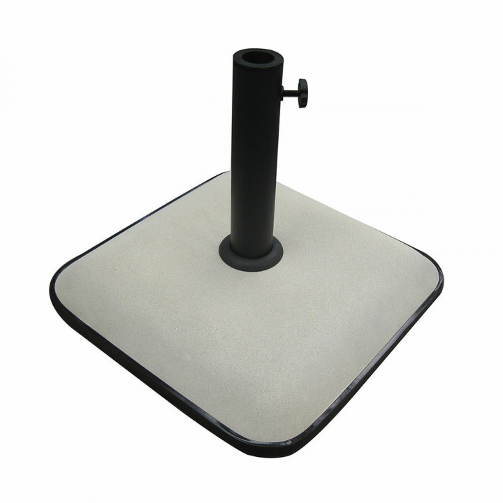Marbueno Base Ombrellone Quadrata Cemento 45X45X7,3 cm 25KG Bianco Giardino, Piscina 10459