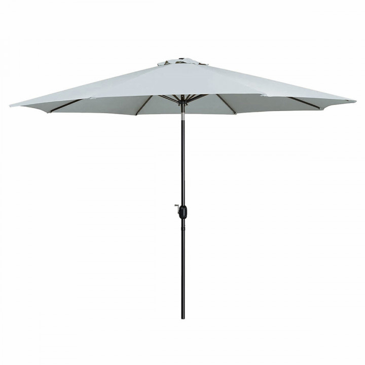 Marbueno Umbrella Steel 8 Ribs D300 cm Polyester White Garden, Pool, Terrace 10487