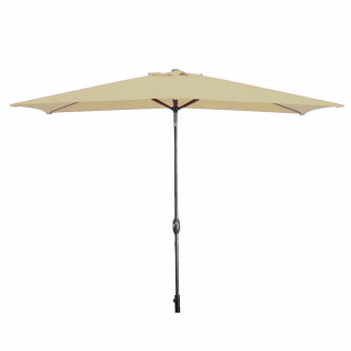 Marbueno Parasol Acier 8 Tiges 200x300 cm Polyester Marron Jardin, Piscine 10492