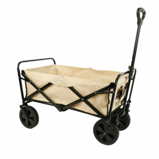 Marbueno Vouwbare Multifunctionele Kar 150 KG Beige Tuin, Strand, Camping 86X50X59 cm