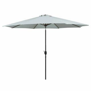 Marbueno Ombrellone Acciaio 8 Stecche D270 cm Poliestere Bianco Giardino Piscina 10484