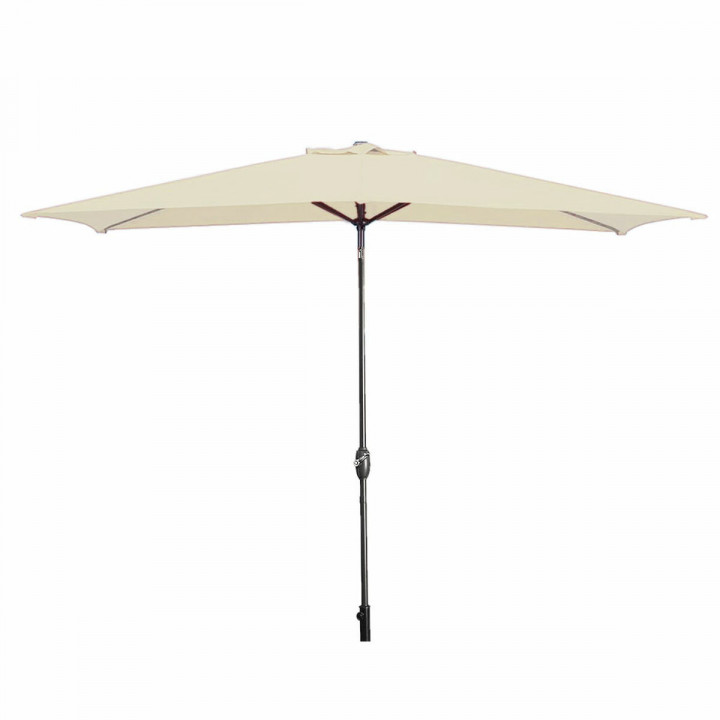 Marbueno Ombrellone Acciaio 8 Stecche 200x300 cm Poliestere Beige Giardino, Piscina 