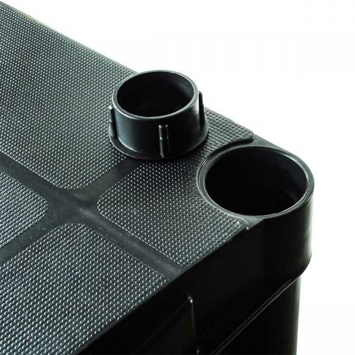 Marbueno Shelf 4 Shelves Black Plastic 61x31x131 cm Garden 10537