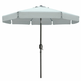 Marbueno Ombrellone Acciaio 8 Stecche D300 cm Poliestere Bianco Giardino 10489