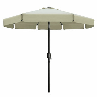 Marbueno Parasol Staal 8 Spaken D270 cm Polyester Beige Tuin, Zwembad, Terras 10488